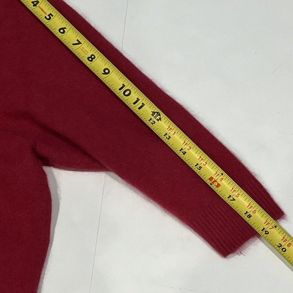 Vintage Red Torrid Angora Lambswool Blend Scoop Cowl Neck Sweater Bow Size 3 - Picture 14 of 15